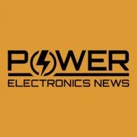 Power Electronics News logo: the word POWER with a lightning bolt inside the O, in black on an orange background
